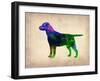 Labrador Retriever Watercolor-NaxArt-Framed Art Print