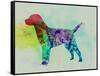 Labrador Retriever Watercolor-NaxArt-Framed Stretched Canvas