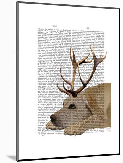 Labrador with Antlers-Fab Funky-Mounted Art Print