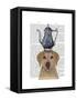 Labrador with Teapot-Fab Funky-Framed Stretched Canvas