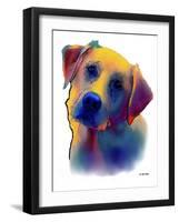 Labrador Yellow 1-Marlene Watson-Framed Giclee Print