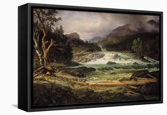 Labrofossen Near Kongsberg-Thomas Fearnley-Framed Stretched Canvas