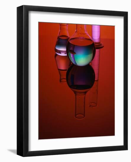 Labware with Liquid-James L. Amos-Framed Photographic Print