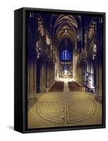 Labyrinth, Chartres Cathedral, France-null-Framed Stretched Canvas