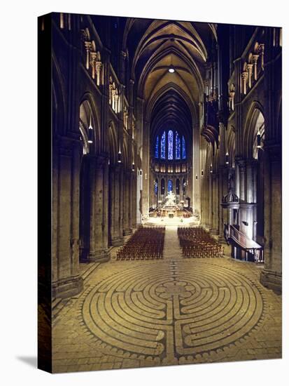 Labyrinth, Chartres Cathedral, France-null-Stretched Canvas