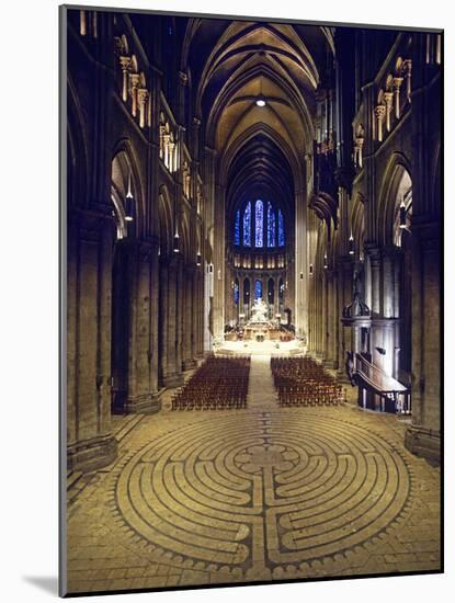 Labyrinth, Chartres Cathedral, France-null-Mounted Photographic Print