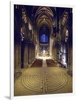 Labyrinth, Chartres Cathedral, France-null-Framed Photographic Print