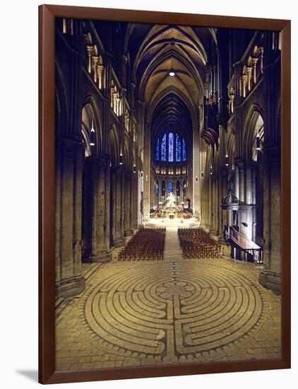 Labyrinth, Chartres Cathedral, France-null-Framed Photographic Print