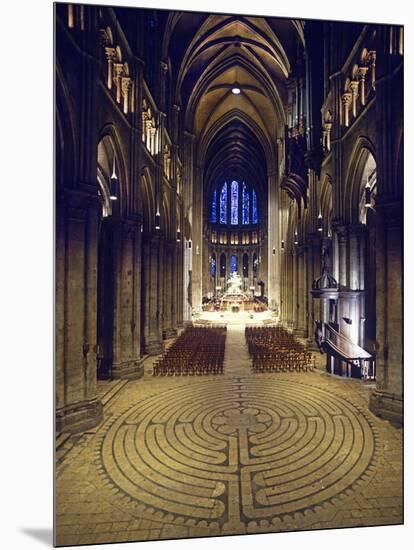 Labyrinth, Chartres Cathedral, France-null-Mounted Photographic Print