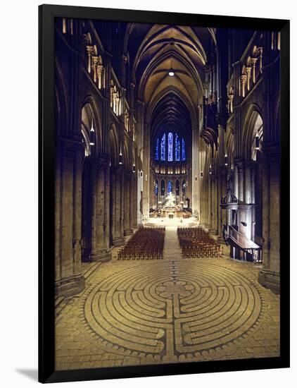 Labyrinth, Chartres Cathedral, France-null-Framed Photographic Print