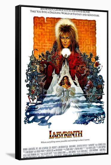 Labyrinth, David Bowie, Jennifer Connelly, 1986-null-Framed Stretched Canvas