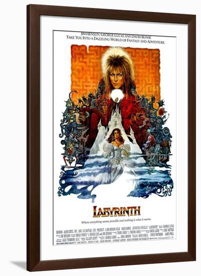 Labyrinth, David Bowie, Jennifer Connelly, 1986-null-Framed Art Print