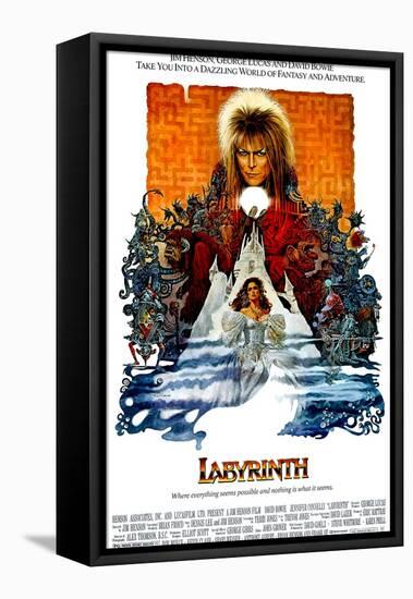 Labyrinth, David Bowie, Jennifer Connelly, 1986-null-Framed Stretched Canvas