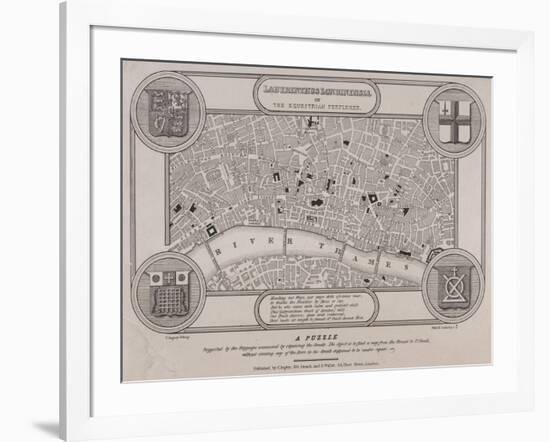 Labyrinthus Londoninensis, or the Equestrian Perplexed, 1830-null-Framed Giclee Print