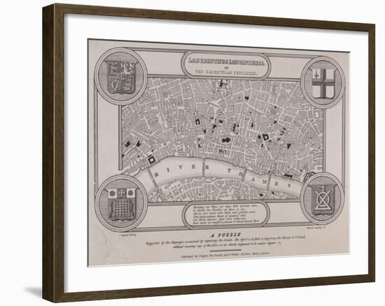 Labyrinthus Londoninensis, or the Equestrian Perplexed, 1830-null-Framed Giclee Print