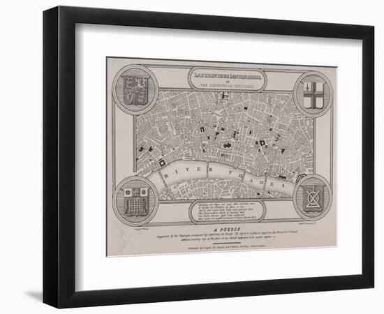 Labyrinthus Londoninensis, or the Equestrian Perplexed, 1830-null-Framed Giclee Print