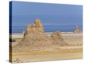 Lac Abbe (Lake Abhe Bad) With Its Chimneys, Republic of Djibouti, Africa-null-Stretched Canvas