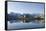 Lac Blanc, Mont Blanc and Aiguilles De Chamonix, Chamonix, Haute-Savoie, French Alps-Christian Kober-Framed Stretched Canvas