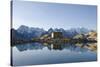Lac Blanc, Mont Blanc and Aiguilles De Chamonix, Chamonix, Haute-Savoie, French Alps-Christian Kober-Stretched Canvas