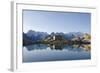 Lac Blanc, Mont Blanc and Aiguilles De Chamonix, Chamonix, Haute-Savoie, French Alps-Christian Kober-Framed Photographic Print