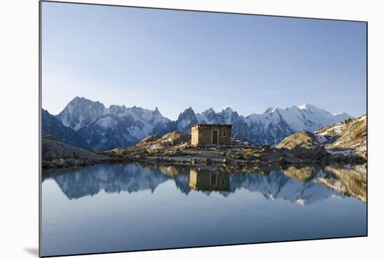 Lac Blanc, Mont Blanc and Aiguilles De Chamonix, Chamonix, Haute-Savoie, French Alps-Christian Kober-Mounted Photographic Print
