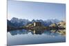 Lac Blanc, Mont Blanc and Aiguilles De Chamonix, Chamonix, Haute-Savoie, French Alps-Christian Kober-Mounted Photographic Print