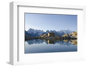 Lac Blanc, Mont Blanc and Aiguilles De Chamonix, Chamonix, Haute-Savoie, French Alps-Christian Kober-Framed Photographic Print