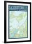 Lac Courte Oreilles Chart - Sawyer County, Wisconsin-Lantern Press-Framed Art Print