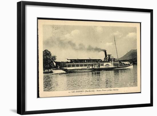 Lac D’Annecy, Bateau France, Dampfer, Abfahrt-null-Framed Giclee Print