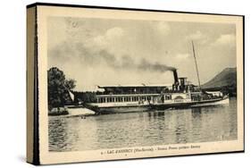 Lac D’Annecy, Bateau France, Dampfer, Abfahrt-null-Stretched Canvas