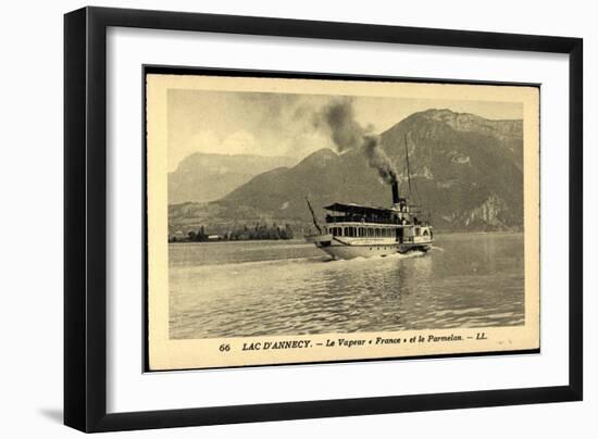 Lac D’Annecy, Dampfer France, Vapeur, Parmelan-null-Framed Premium Giclee Print