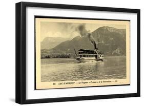 Lac D’Annecy, Dampfer France, Vapeur, Parmelan-null-Framed Premium Giclee Print