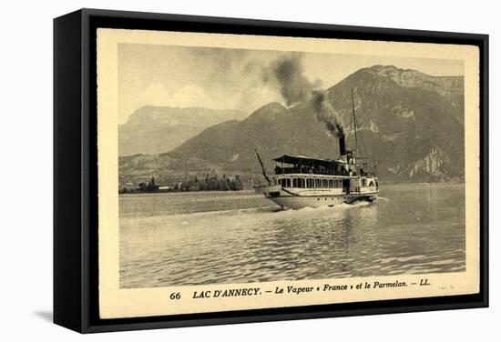 Lac D’Annecy, Dampfer France, Vapeur, Parmelan-null-Framed Stretched Canvas