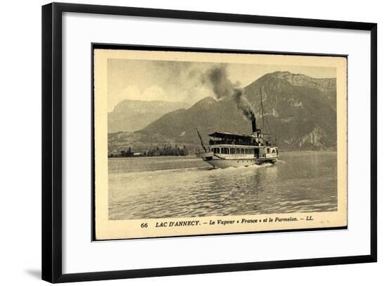 Lac D’Annecy, Dampfer France, Vapeur, Parmelan--Framed Giclee Print