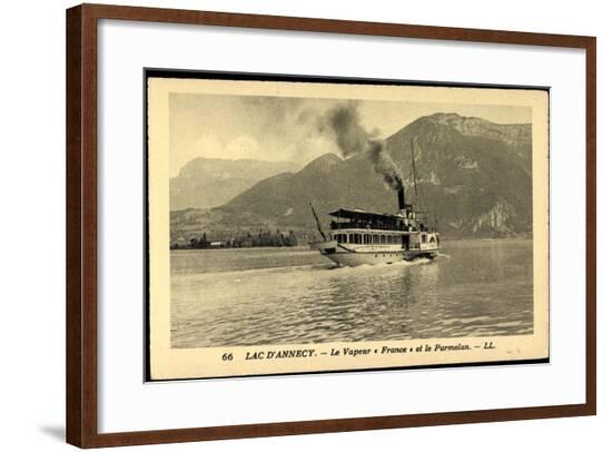 Lac D’Annecy, Dampfer France, Vapeur, Parmelan--Framed Giclee Print