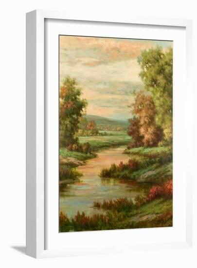 Lac d'Avignon-Pierre-Framed Art Print