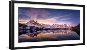 Lac des Cheserys panoramic-Philippe Manguin-Framed Premium Photographic Print