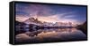 Lac des Cheserys panoramic-Philippe Manguin-Framed Stretched Canvas