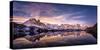 Lac des Cheserys panoramic-Philippe Manguin-Stretched Canvas