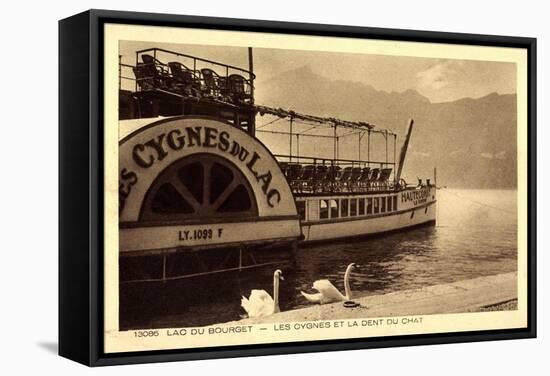 Lac Du Bourget, Dampfer Cygnes Du Lac, Dent Du Chat-null-Framed Stretched Canvas