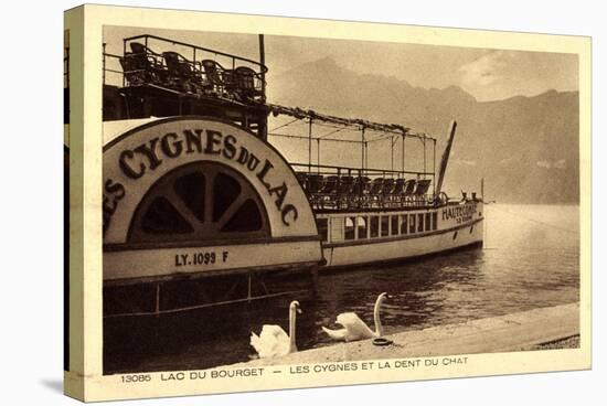 Lac Du Bourget, Dampfer Cygnes Du Lac, Dent Du Chat-null-Stretched Canvas