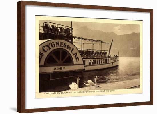 Lac Du Bourget, Dampfer Cygnes Du Lac, Dent Du Chat-null-Framed Giclee Print