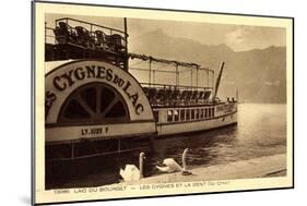 Lac Du Bourget, Dampfer Cygnes Du Lac, Dent Du Chat-null-Mounted Giclee Print