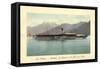 Lac Leman, Bateaux La Suisse, Dent Du Midi, Dampfer-null-Framed Stretched Canvas