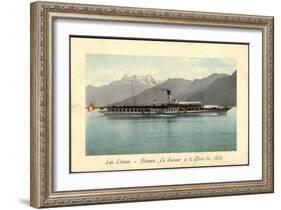 Lac Leman, Bateaux La Suisse, Dent Du Midi, Dampfer-null-Framed Giclee Print