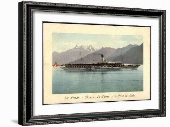 Lac Leman, Bateaux La Suisse, Dent Du Midi, Dampfer-null-Framed Giclee Print