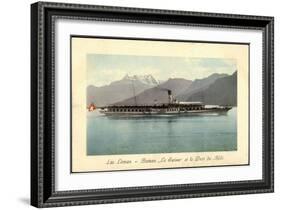 Lac Leman, Bateaux La Suisse, Dent Du Midi, Dampfer-null-Framed Giclee Print