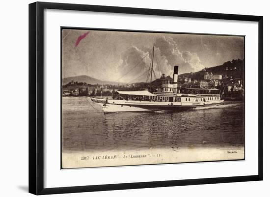 Lac Leman, Dampfer Le Lausanne, Vapeur, Ville-null-Framed Giclee Print