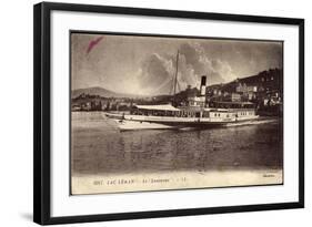 Lac Leman, Dampfer Le Lausanne, Vapeur, Ville-null-Framed Giclee Print