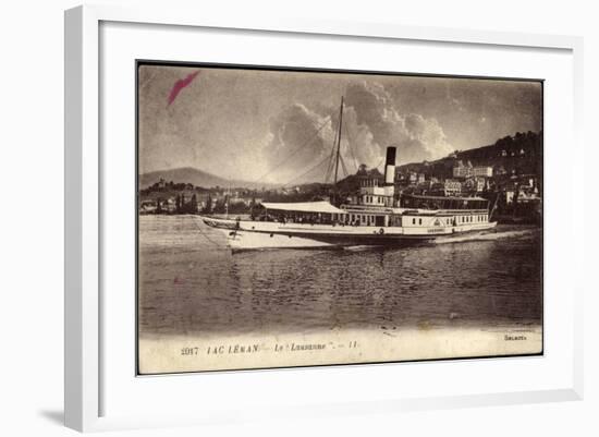 Lac Leman, Dampfer Le Lausanne, Vapeur, Ville-null-Framed Giclee Print